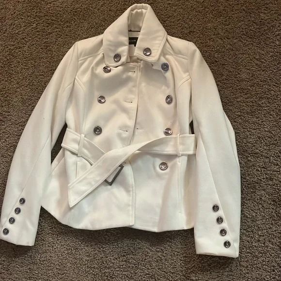 White peacoat in good condition - Picture 3 of 7